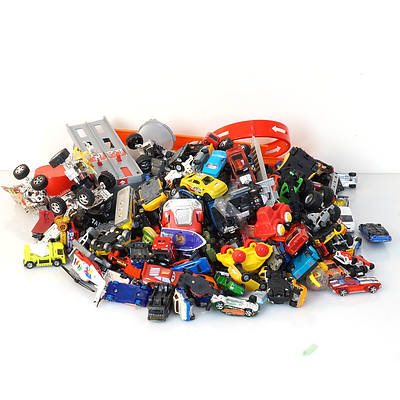 Various Hot Wheels Cars, Tracks and Accessories