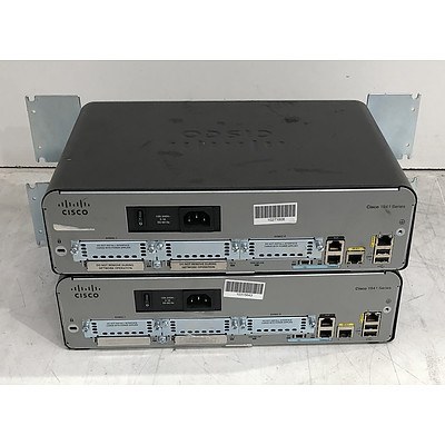 Cisco (CISCO1941/K9 V04) 1900 Series Integrated Services Router - Lot of Two
