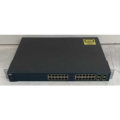 Cisco Catalyst (WS-C3560G-24PS-S V06) 3560G Series PoE-24 24-Port Gigabit Managed Switch