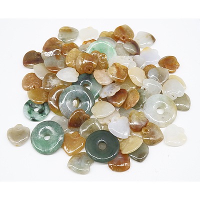 Quantity Agate Disks and Shapes in Various Colors