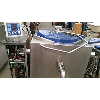 Two Joni Foodline Multimix 300L Commercial Kettles With JOM Hot Fill Dos 2 Auto Pumping Fill Station and Chiller Unit - Original RRP -  Approx $170,000