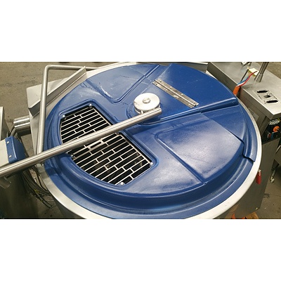 Two Joni Foodline Multimix 300L Commercial Kettles With JOM Hot Fill Dos 2 Auto Pumping Fill Station and Chiller Unit - Original RRP -  Approx $170,000