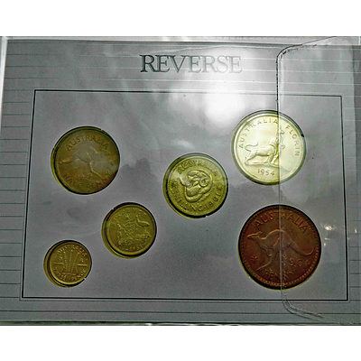 Cased Set Of Australian Pre-Decimal Coins