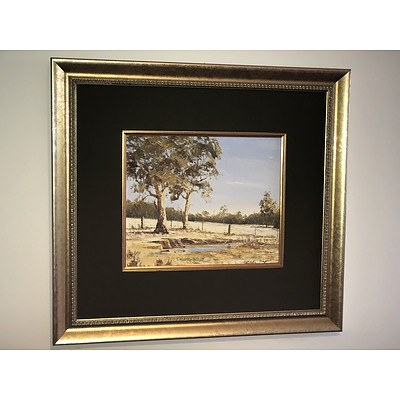 Kevin Maguire (Active 1970s/80s) Two Artworks, Australian Pastoral Landscapes, Oil on Canvas Board