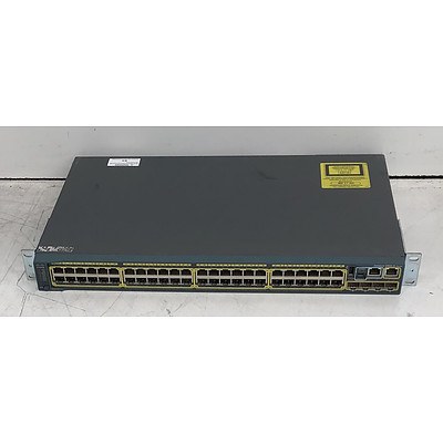Cisco Catalyst (WS-C2960S-48TS-L V02) 2960-S Series 48-Port Gigabit Managed Switch