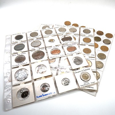 Three Sheets of Medallions and Tokens, Including 1988 Aussie Expo, 1991 Superstars of League Andrew Ettingshausen Token and More