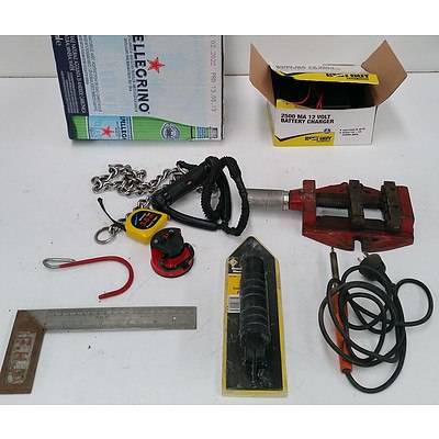 Box Of Trade Tools & Other Assorted Items