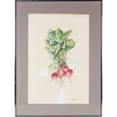 Heather Francis (New Zealand, Australia 1925-) Radishes, Watercolour