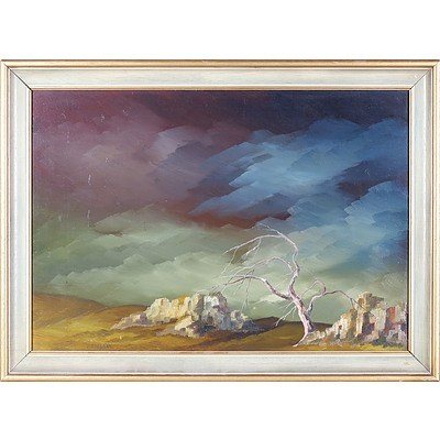 Reg Fenbow (Britain Australia 1900-) Lone Tree (Kosciuszko) Oil on Board
