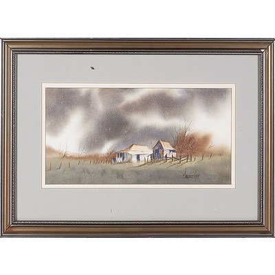 Margaret Carr (Working c.1988) Winter Morning Hoskingtown, Watercolour