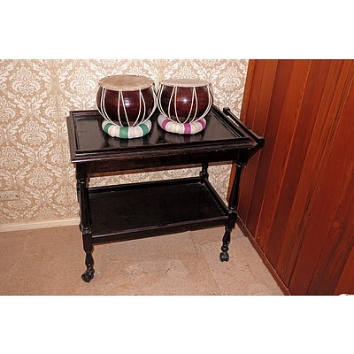 Vintage Oak Drinks Trolley