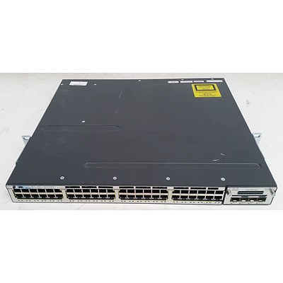 Cisco Catalyst (WS-C3750X-48P-S V01) 3750-X Series PoE+ 48-Port Gigabit Managed Switch