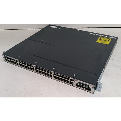 Cisco Catalyst (WS-C3750X-48P-S V01) 3750-X Series PoE+ 48-Port Gigabit Managed Switch
