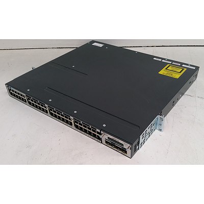 Cisco Catalyst (WS-C3750X-48P-S V02) 3750-X Series PoE+ 48-Port Gigabit Managed Switch