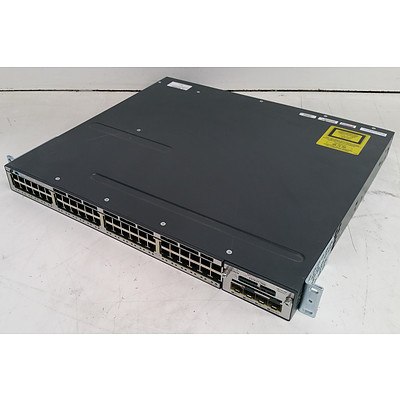 Cisco Catalyst (WS-C3750X-48P-S V01) 3750-X Series PoE+ 48-Port Gigabit Managed Switch