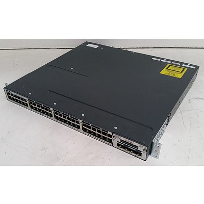 Cisco Catalyst (WS-C3750X-48P-S V02) 3750-X Series PoE+ 48-Port Gigabit Managed Switch