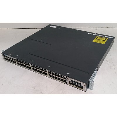 Cisco Catalyst (WS-C3750X-48P-S V01) 3750-X Series PoE+ 48-Port Gigabit Managed Switch