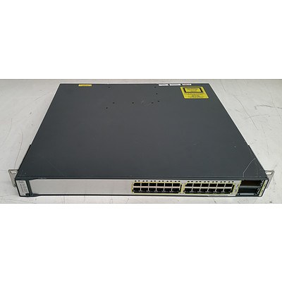 Cisco Catalyst (WS-C3750E-24TD-S V03) 3750-E Series 24-Port Gigabit Managed Switch