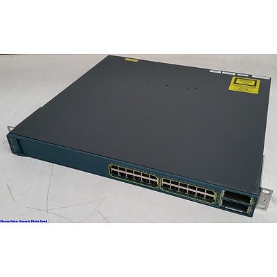 Cisco Catalyst (WS-C3560E-24PD-S V03) 3560-E Series PoE-24 24-Port Gigabit Managed Switch