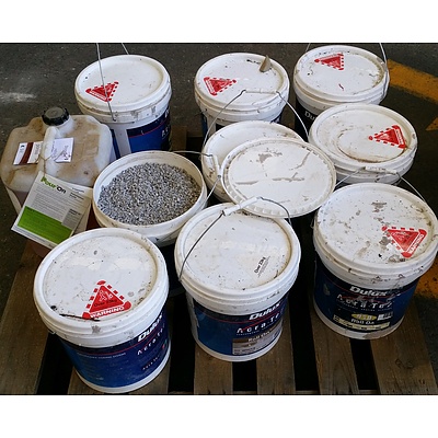 9 Buckets of Gravel with 1 Bottle of Stone Set Pour On Gravel Binder