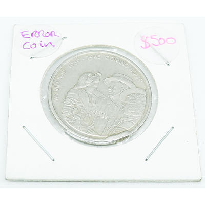 World War 1939 - 1945 Coming Home 2005 Twenty Cent Coin - Error Coin