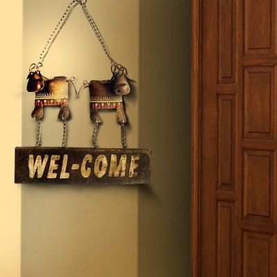 Rustic Metal Cow Welcome Board - Lot of 8 - *Brand New*