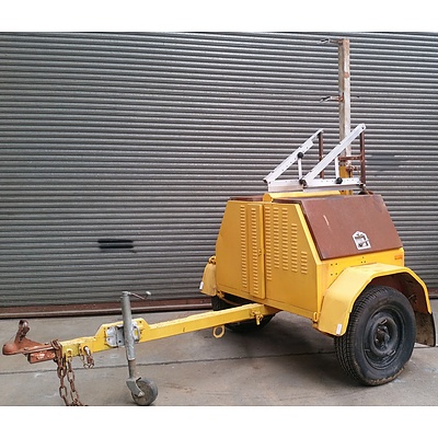 01/2001 Trailer Factory 5' x 3' Light Board Display Sign Trailer