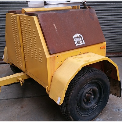 01/2001 Trailer Factory 5' x 3' Light Board Display Sign Trailer