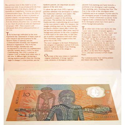 Commemorative 1988 $10 Note Pack