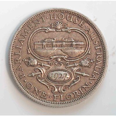 Australia: 1927 Canberra Florin - Sterling Silver
