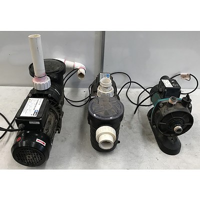 Three Swimming Pool Pumps