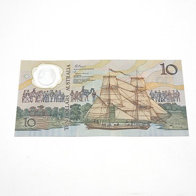 Australian 1988 $10 Polymer Note AB13948596