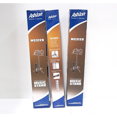 Three Ashton MS3129 Music Stands - Brand New