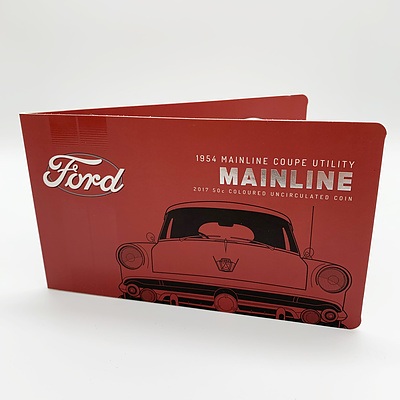 2017 50c Coloured Uncirculated Coin - 1954 Ford Mainline Coupe Utility