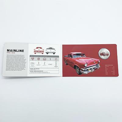 2017 50c Coloured Uncirculated Coin - 1954 Ford Mainline Coupe Utility