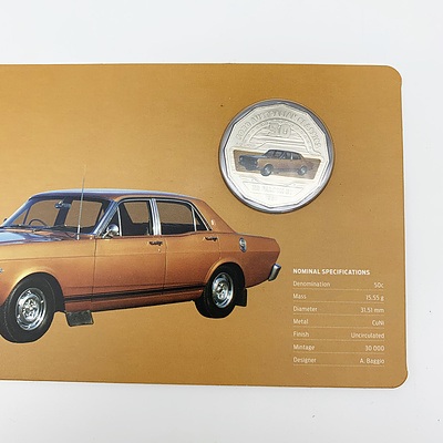 2017 50c Coloured Uncirculated Coin - 1967 Ford XR Falcon GT