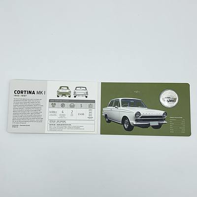 2017 50c Coloured Uncirculated Coin - 1965 Ford Cortina MK I GT500