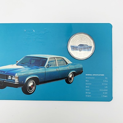 2017 50c Coloured Uncirculated Coin - 1976 Ford ZH Fairlane Marquis