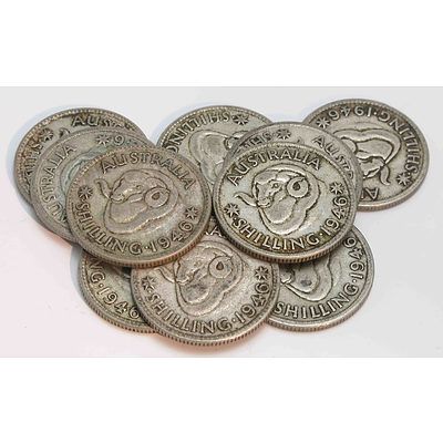 Australia: Silver Shillings 1946 .S Perth Mint