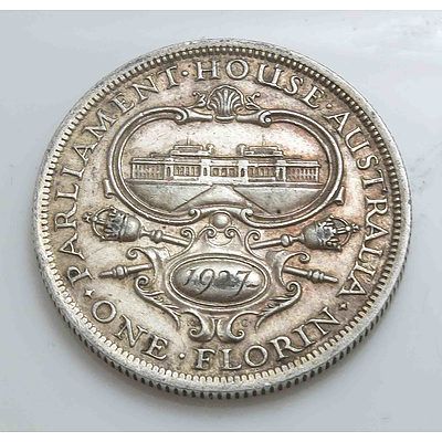 Australia: Silver Florin 1927 Canberra