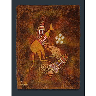 WANJIDARI Leanne Reid (Born 1966), 'Kangaroo Motifs'