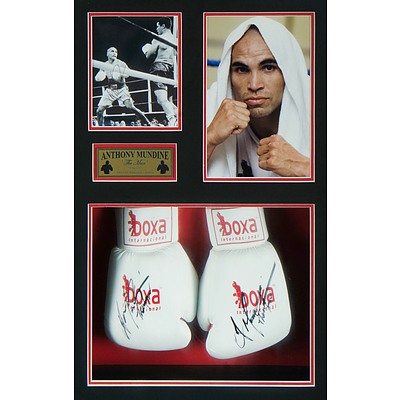 Framed Anthony Mundine Boxing Memorabilia WBA Super Middleweight Champion, 7th March 2007