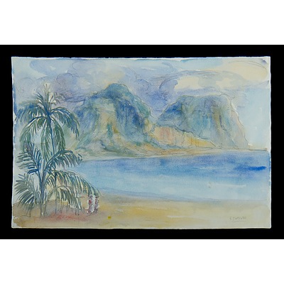 ZOFREA Salvatore (Born 1946), Beach Scene, Possibly South East Asia  
