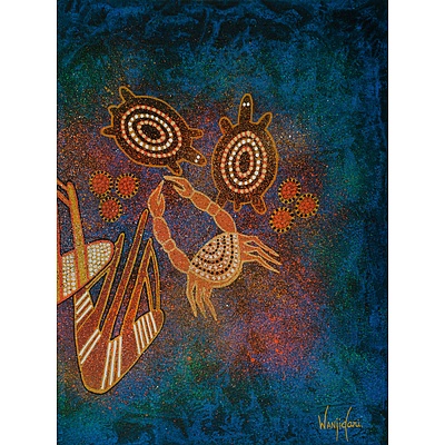 WANJIDARI Leanne Reid (Born 1966), 'Sailing Ship Motifs - Princess Charlotte Bay NQ'