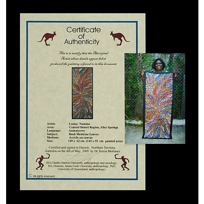 NUMINA Louise (Born 1976), 'Bush Medicine Leaves', Circa 2009