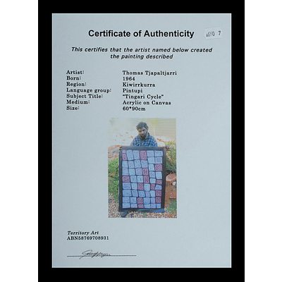 TJAPALTJARRI Thomas (Born 1964), 'Tingari Cycle'