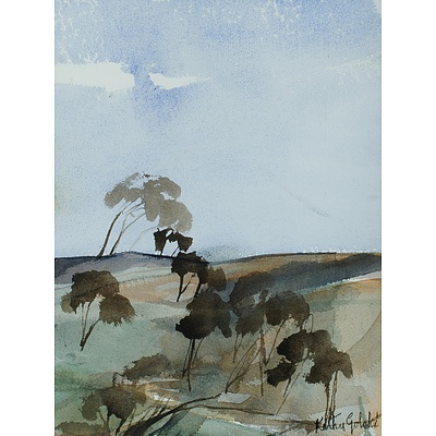 GOLSKI Kathy (Born 1941), Hillside with Trees