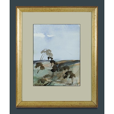 GOLSKI Kathy (Born 1941), Hillside with Trees