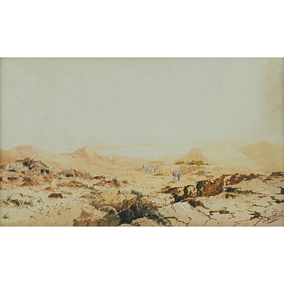 Australian School (3), George ANSDELL, 'Early Misty Morning, Kangaroo Valley'; Jan de LEENER, 'Eastern Palestine'; & Victor R WATT, 'Bush Property'