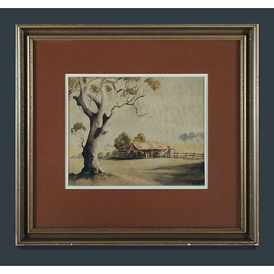 Australian School (3), George ANSDELL, 'Early Misty Morning, Kangaroo Valley'; Jan de LEENER, 'Eastern Palestine'; & Victor R WATT, 'Bush Property'